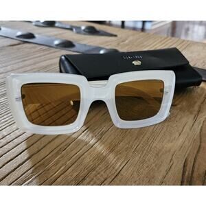 Shein White Jelly Frame Sunglasses New with case